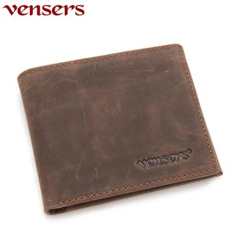【vensers】小牛皮潮流個性皮夾~NB5302812咖啡短夾