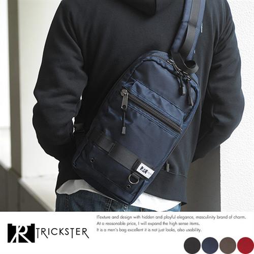 【TRICKSTER】日本品牌 6個口袋 斜背包 腳踏車包 B5 單肩後背包 iPad大小 多夾層機能包【tra002】