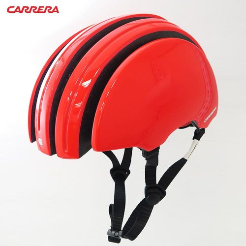 CARRERA義大利 Foldable 收縮式伸縮自行車安全帽-紅色Red Iride
