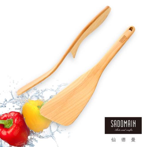 【仙德曼 SADOMAIN】 山毛櫸原木餐具不沾桌斜煎
