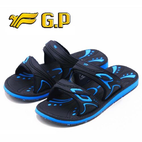 【G.P】時尚休閒舒適拖鞋 男款-藍(另有紅、黑)