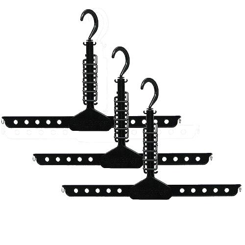 月陽多功能魔術衣架領帶架皮帶架超值3入(LY14533)