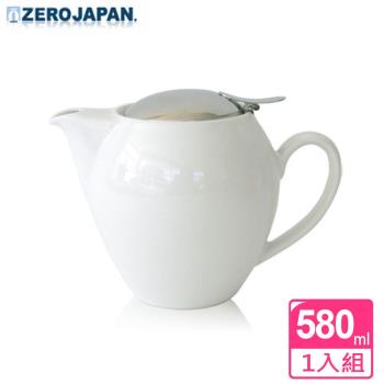 【ZERO JAPAN】品味生活陶瓷不鏽鋼蓋壺580cc 白色