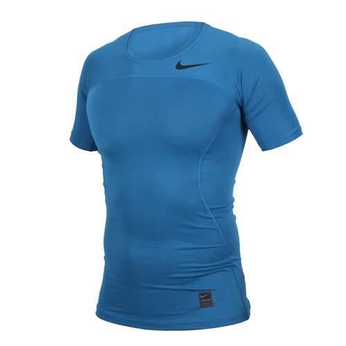 【NIKE】男短袖針織衫-慢跑 運動 T恤 短T 藍黑