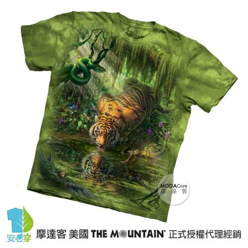 【摩達客】(預購)美國進口The Mountain 秘境虎 純棉環保短袖T恤