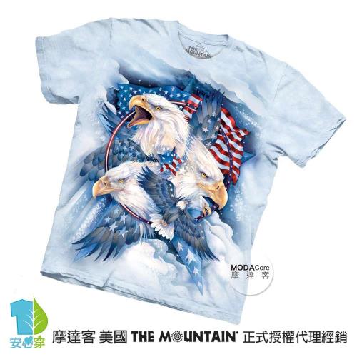 【摩達客】(預購)美國進口The Mountain 忠誠鷹 純棉環保短袖T恤