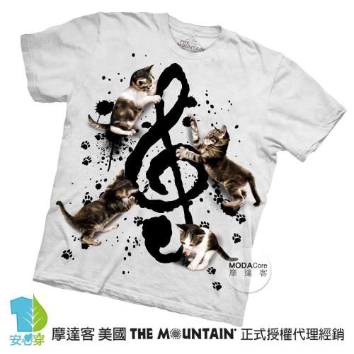 【摩達客】(預購)美國進口The Mountain 貓與音符 純棉環保短袖T恤