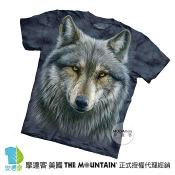【摩達客】美國進口The Mountain 勇戰之狼 純棉環保短袖T恤