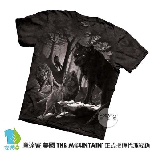 【摩達客】-美國進口The Mountain 暗夜狼眼 純棉環保短袖T恤