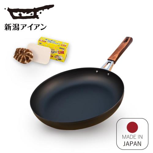 日本新瀉鐵器 鍛鐵平底煎鍋 28cm