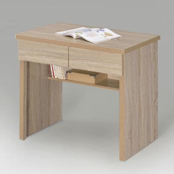 Homelike 簡約二抽書桌-橡木色-網