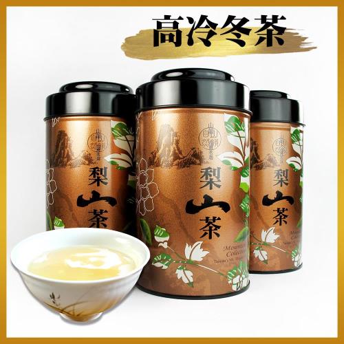  【台灣茶人】高冷梨山比賽味烏龍3罐組(山韻系列 / 附提袋2個) 