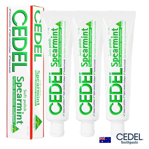 即期品澳洲CEDEL清淨潔白薄荷牙膏110g三入-效期2019/12
