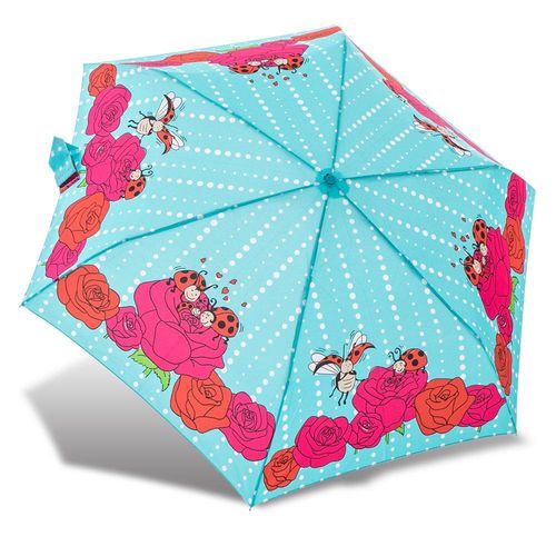 RAINSTORY雨傘-瓢蟲家族(藍綠)抗UV輕細口紅傘