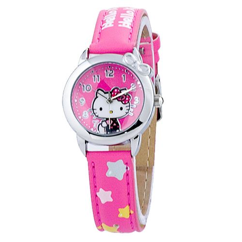 HELLO KITTY 星星時光腕錶 粉紅色 28mm HKFR1363-01B