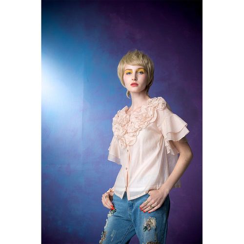 【龐吉 PANGCHI】典雅玫瑰造型上衣