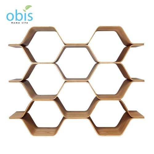 【obis】生活木作蜂巢式三層書架