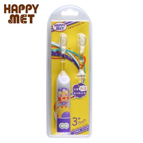 【BabyTiger虎兒寶】HAPPY MET 兒童教育型語音電動牙刷 (附替換刷頭X1) - 紫精靈款
