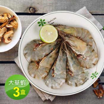 築地一番鮮 鮮美草蝦3盒(10尾裝/盒/淨重約380g)