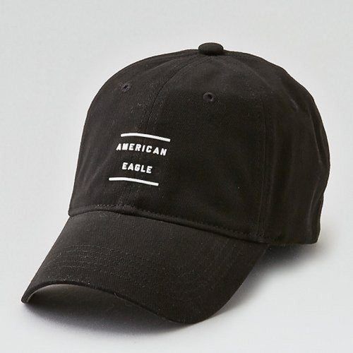 American Eagle 2017男時尚現代字母圖形刺繡黑色棒球帽(預購)