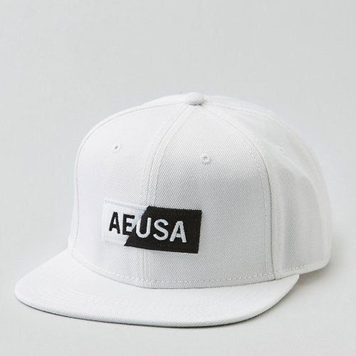American Eagle 2017男時尚現代圖形貼布白色棒球帽(預購)