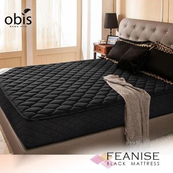 【obis】鑽黑系列-FEANISE二線奈米石墨烯獨立筒無毒床墊-雙人特大(6尺X7尺)