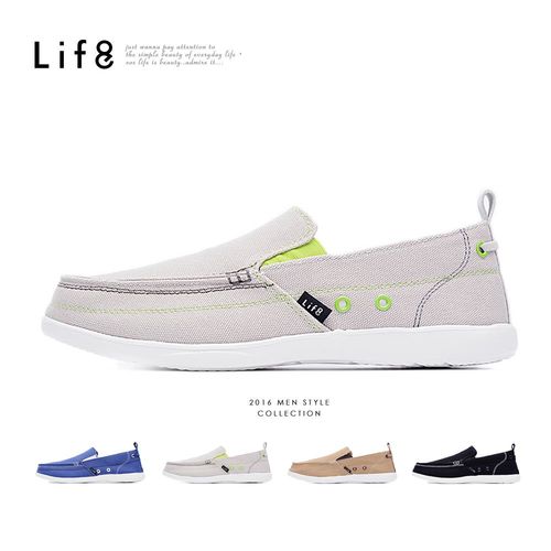 Life8-輕量。水洗帆布。率性樂福休閒鞋-09499-三色
