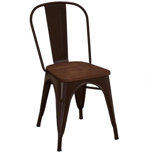 H&D 強尼黑色木面餐椅