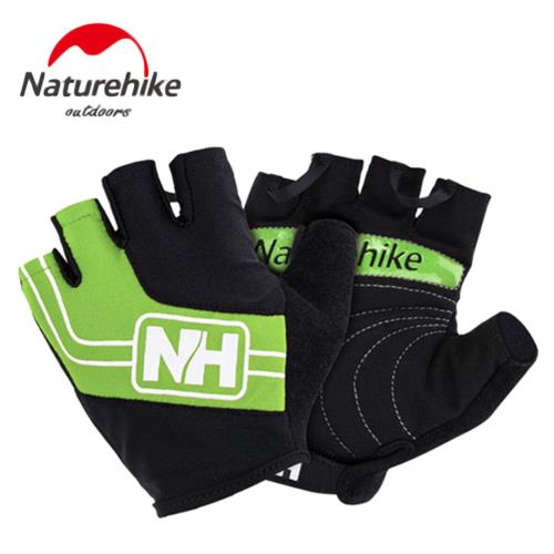 【Naturehike】特殊脫環加厚耐磨半指騎行套/運動手套(綠色)