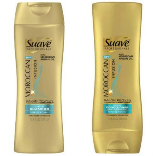 美國知名品牌 SUAVE【摩洛哥油】絲滑洗髮乳/潤髮乳(373ml)*6/箱購