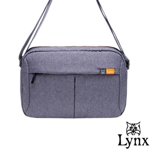 Lynx - 山貓質男防撥水休閒橫式側背包-共2色