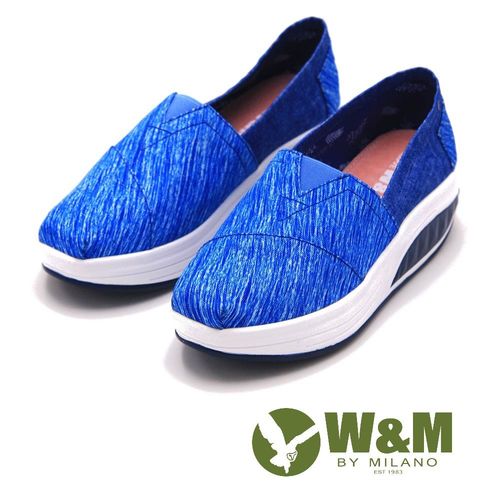 W&M BOUNCE飛線厚底增高休閒鞋 女鞋-藍(另有黑、紫)