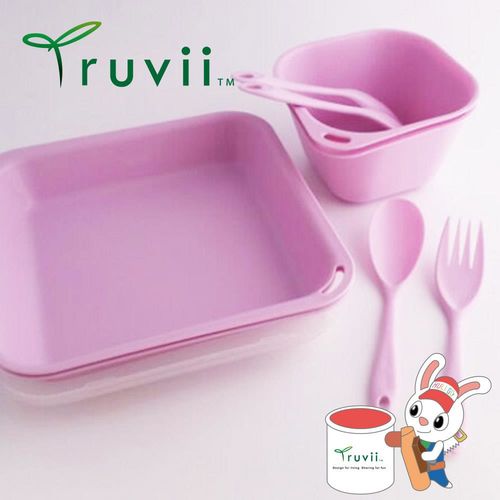 Truvii 野莓紫抗菌餐具組( 附網袋 )