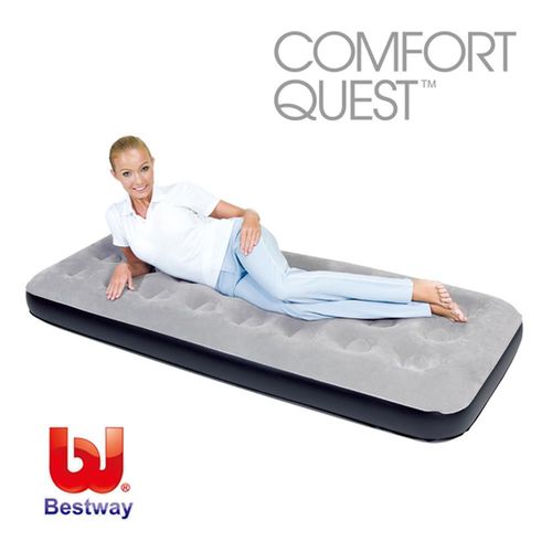 《哈街》《Bestway》73x30x8.5單人高級植絨休閒充氣床墊/空氣床墊/氣墊床