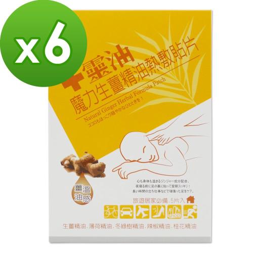 【十靈本舖】魔力生薑精油熱敷貼片(5片/盒)6盒組