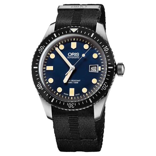 Oris豪利時 Divers Sixty-Five 1965 潛水系列機械錶 藍 0173377204055-0752126FC