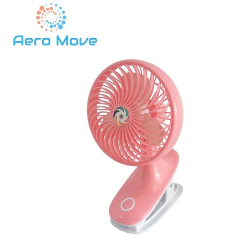 『Aero Move』多功能風扇/ 立扇夾扇二合一 / 嬰兒車夾扇 USB風扇/全新5吋/ 隨身風扇 /蜜桃粉  2017年最新款
