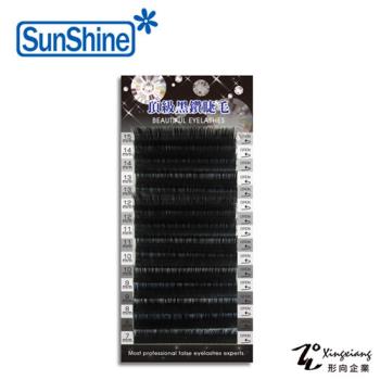 【SunShine】C款 0.10mm 長度7mm-15mm 頂級黑鑽睫毛檢定專用 (6L-17)