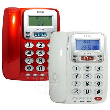 TECO東元來電顯示有線電話 XYFXC105 (二色)