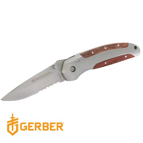 Gerber Winchester 鑲嵌手柄半齒半刃折疊刀(鮑伊刀款)22-41335