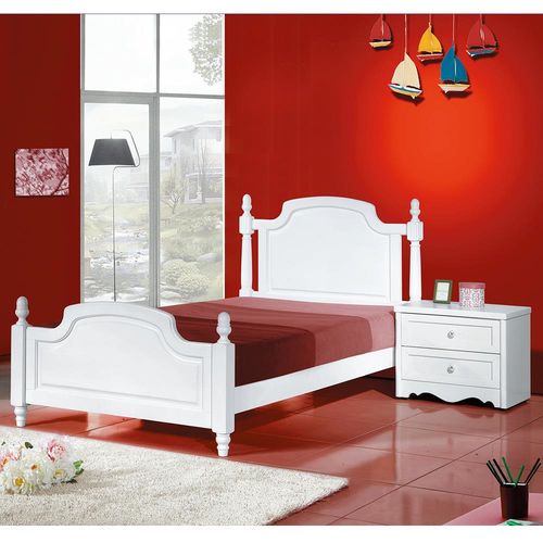 【時尚屋】[MT7]歐式3.5尺白色加大單人床MT7-187-3不含床頭櫃-床墊/免運費/免組裝