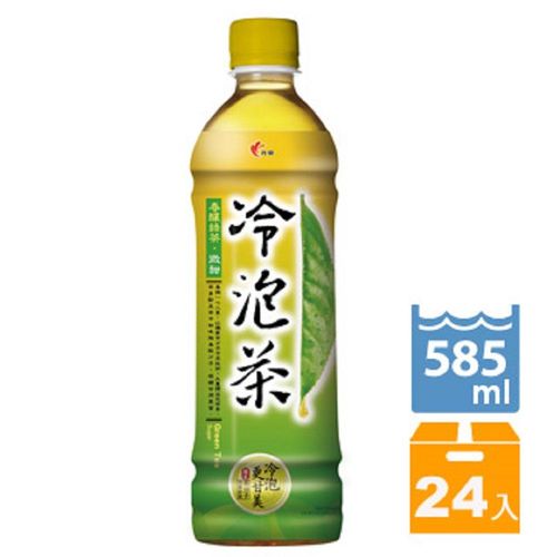 【光泉】冷泡茶 春釀綠茶585ml*24瓶-微甜