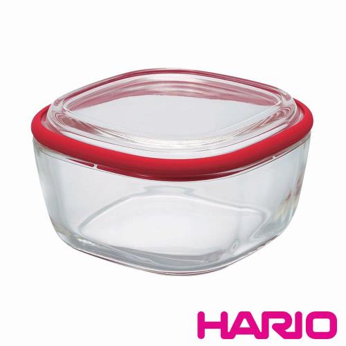 【HARIO】Range ware紅色方形耐熱玻璃保鮮盒M / CWK-M-R