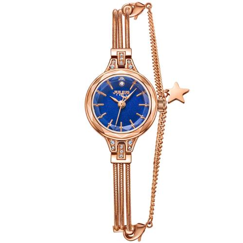 JULIUS 流星下的願立體鏡面鍊式腕錶(五色/20mm)