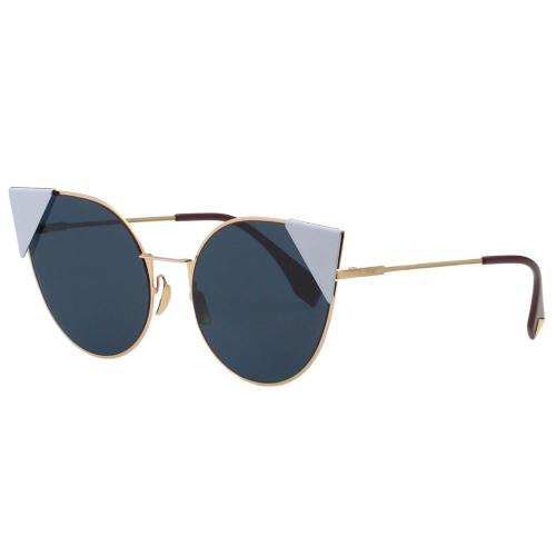 FENDI 廣告主打 貓眼款 太陽眼鏡 (金框+粉藍)FF0190S