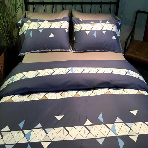 挪威森林-100%精梳純棉四件式雙人床包被套組_手繪設計_阿基米德