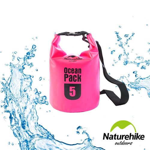 Naturehike 500D戶外超輕量防水袋 收納袋 漂流袋5L 粉紅