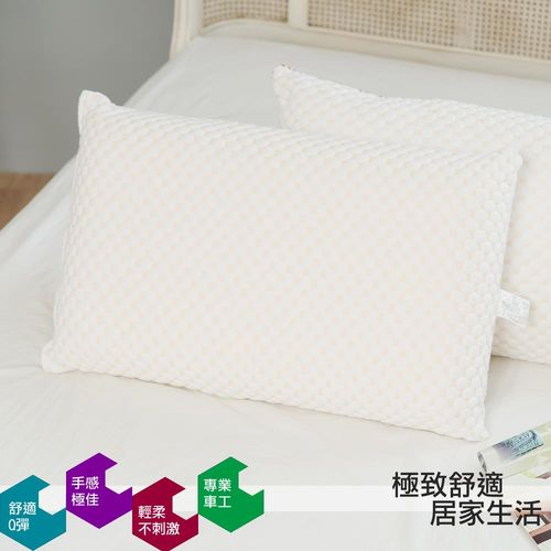 eyah宜雅台灣製蜂巢洞洞大型乳膠枕