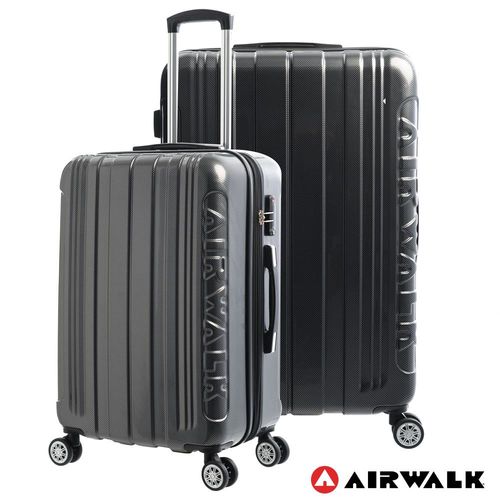  AIRWALK - 碳纖硬殼直紋20吋拉鍊行李箱-共2色