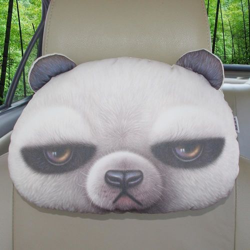 3D貓熊活性炭汽車頸枕頭枕